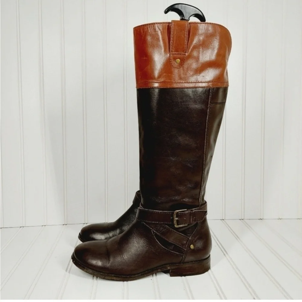 Marc Fisher Audrey Leather Riding Boots Dark Academia / Coastal Cowgirl Size 9.5